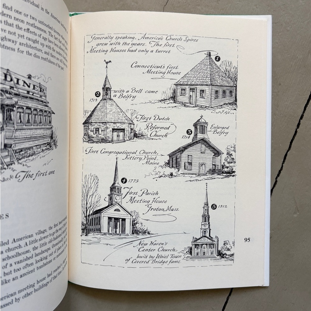 1955 Our Vanishing Landscape Architecture Churches Sheds Farmland Illustrated - Picture 4 of 15